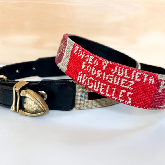 Crafty Fox Women\'s Leather Equestrian Needlepoint Belt-Cigar Theme main image 4